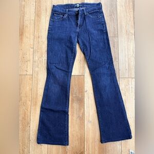 7 For All Mankind Dark Blue Flare Jeans
